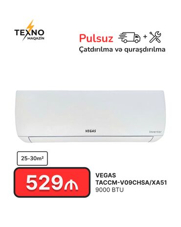 mini kondisoner: Kondisioner Yeni, 20-25 kv. m, Split sistem, Kredit yoxdur, Pulsuz quraşdırılma