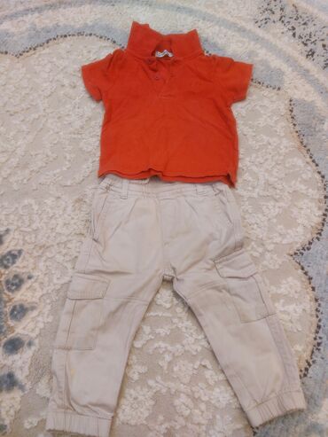 Cinslər və şalvarlar: Uşaq üçün denim şalvar dəsti - 4 fərqli model: 1) Tünd mavi, yarı — 30