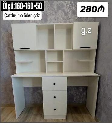 Kompyuter/iş masası üst dolablarla - Ölçü: 160 × 160 × 50 - Qiymət