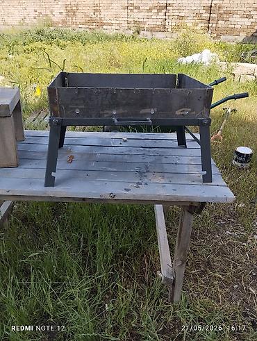 das komur: Daşına bilən metal mangle (qatlanan) - Material: qalın metaldan - — 1