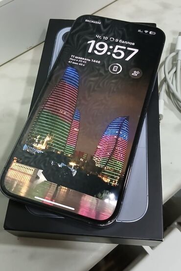 Apple iPhone: IPhone 13 Pro Max, 256 GB, Sierra Blue, Simsiz şarj, Face ID, Sənədlərlə