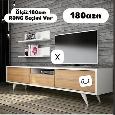 divarda kitab refleri: TV stend və divar rəf dəsti. Müasir dizaynda hazırlanmış mebel dəsti — 1