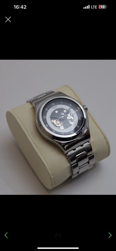 swatch saat: İşlənmiş, Qol saatı, Swatch, rəng - Gümüşü