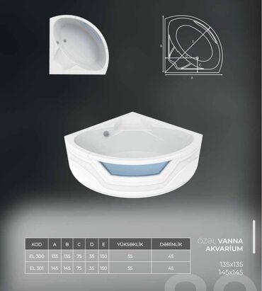 Cakuzi vannalar: Duş kabinələr ara bölmələr moydadırlar dolablar led işığlı güzgülər — 5