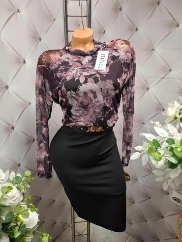 Bluze: Ženska bluza sa dugim rukavima – animal print - Model: uska bluza sa — 6