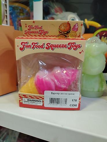 муляж мороженое: Антистресс-игрушка Fun Food Squeeze Toys — «Бургер». Мягкая — 1