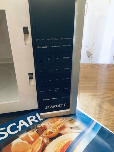 Mikrodalğalı sobalar: Mikrodalğalı soba Scarlett, Ayrıca dayanan, Qril ilə, rəng - Qara, Yeni — 8