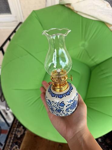 aminol yağ: Yenidir keramika dır, Yağ lampası – dekorativ porcelan gövdəli, şüşə — 1