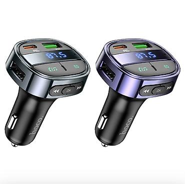 fm: Автомобильный Bluetooth FM-трансмиттер Hoco E70 (30W) - Подключение — 6