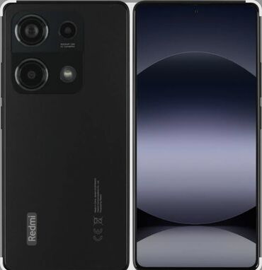 купить ноутбук в бишкеке в рассрочку: Redmi, Redmi Note 14, Колдонулган, 256 ГБ, түсү - Кара, 2 SIM