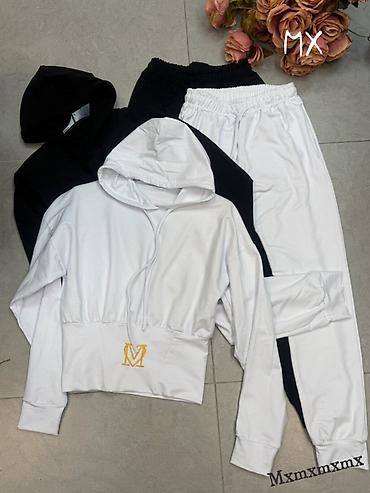 Gornji i donji deo: ✨Ženski komplet trenerke sa kapuljačom – visok struk i uski kroj ✅2500 — 12