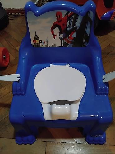 Uşaq üçün oturacaqlı tualet qabı (potty) - Rəng: mavi, ağ detallar - at lalafo.az — 2 Uşaq üçün oturacaqlı tualet qabı (potty) - Rəng: mavi, ağ detallar - — 2