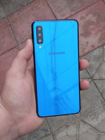 Samsung: Samsung Galaxy A7 2018, 64 GB, rəng - Mavi, Barmaq izi