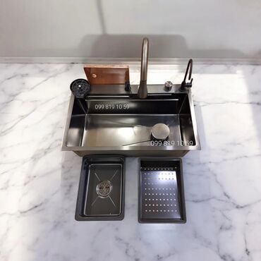 Mətbəx çanaqları: Yeni Kvadrat Mətbəx çanağı, Paslanmaz polad, Pulsuz çatdırılma — 2