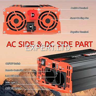 İnverterlər: Yeni Inverter, 1500-3000 Vt, 12 - 220 volt, Ünvandan götürmə, Ödənişli çatdırılma, Rayonlara çatdırılma — 30