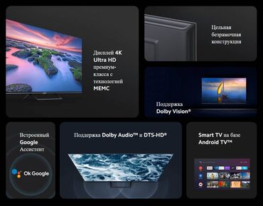 телевизор xiomi: Телевизор Xiaomi Mi TV A2 55″ 2GB+16GB (L55M7) GLOBAL Полноэкранный