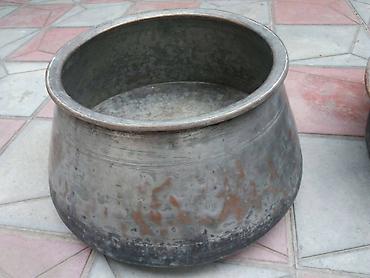 efqan qazani: Böyük mis qazan - Material: qalın döymə mis - Forma: enli ağızlı — 1