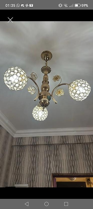 şam: Çılçıraq, 3 lampa, Metal — 1