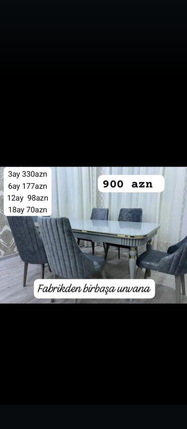 Masa və oturacaq dəstləri: Çatdırılma kredit mövcuddur — 16