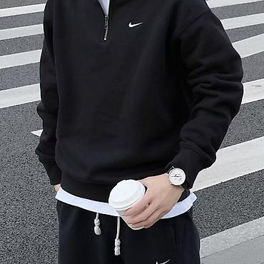 Свитера: Мужской свитер, L, XL, Nike, Новый, цвет - Черный, Платная доставка, Самовывоз — 1