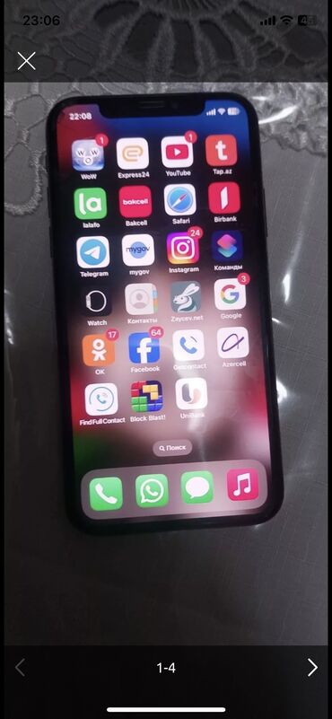 işlənməmiş telefonlar: IPhone X, 256 GB, Black Titanium