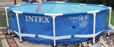 палатка для чабана: Каркасный бассейн Intex с прочной рамой предназначен для установки на