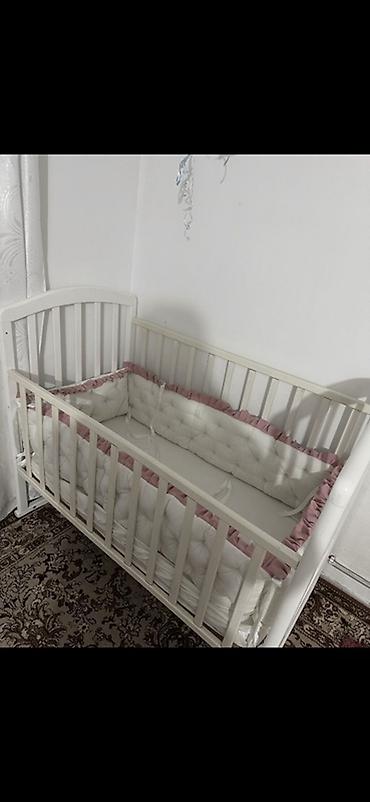 гардеробы: Детская кроватка с мягкими бортиками,и с матрасом Ночник,и — 1