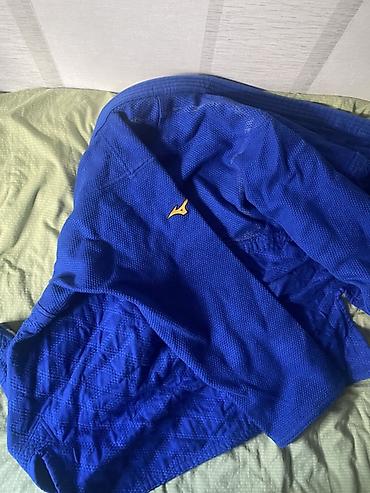 mizuno: Кимоно (ги) для дзюдо/самбо Mizuno, синий цвет. Носил пару раз. Торг — 3