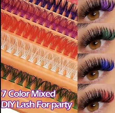 эксперимент: Накладные пучковые ресницы Цветные и Коричневые DIY Eyelure Luxe 🌈 🤎 — 1