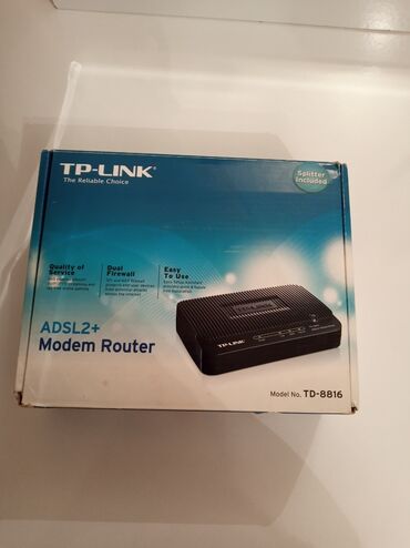 Modemlər və şəbəkə avadanlıqları: TP-LINK
ADSL2+
Modem Router