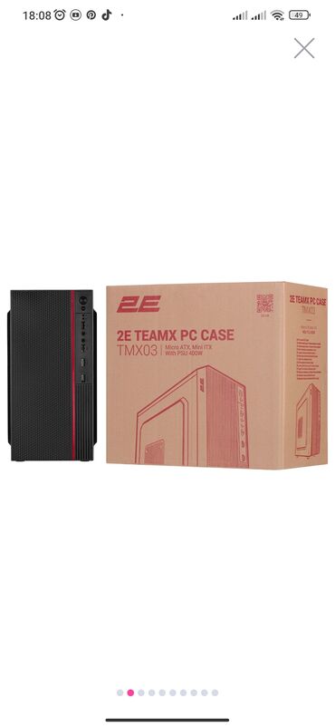 Korpuslar: 2E TEAMX PC CASE TMX03 – Micro ATX və Mini-ITX anakartlar üçün — 12