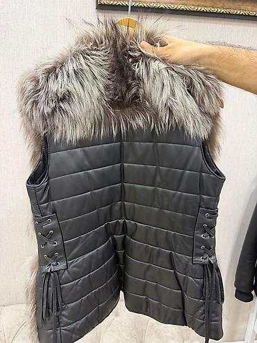 hind geyimi: Təbii çernoburka mex koja ile qarışıq M razmer xanım üçün jilet ideal — 2