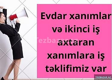 satıcı vakansiya part time: Ofis menecer, katib tələb olunur — 1