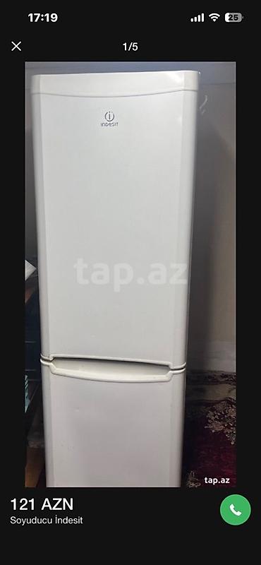 indezit: İşlənmiş 2 qapılı Indesit Soyuducu Satılır, rəng - Ağ — 4