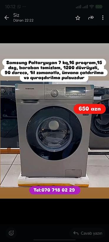 Paltaryuyan maşınlar: Paltaryuyan Anbardan satiş.Qimətlər aşagida qeyd olunub.Ünvana — 98