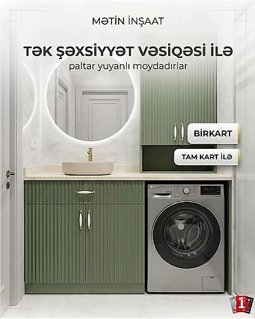 kombi ucun dolab: Vanna otağı üçün dizayn və quraşdırma xidməti - İstədiyiniz dizaynda — 4