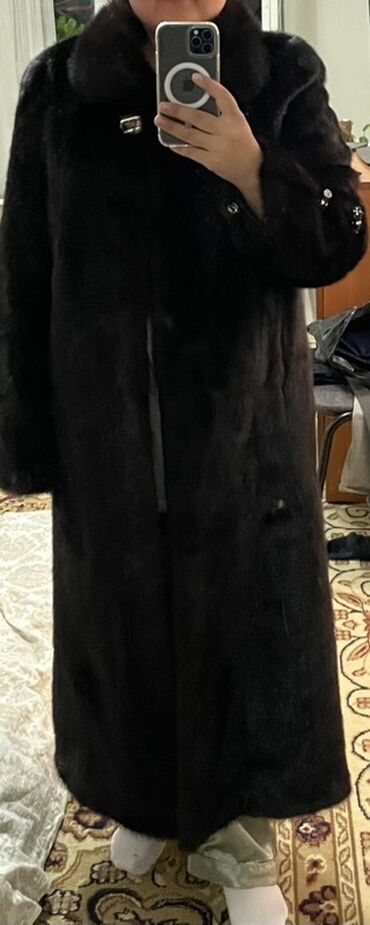 Шубы: Шуба, Норка, Длинная модель, 4XL (EU 48), 5XL (EU 50)