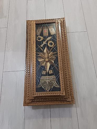 Nərdlər: Ağac oyma nərd/şahmat dəsti - Material: massiv ağac, əl oyma naxışlar — 2