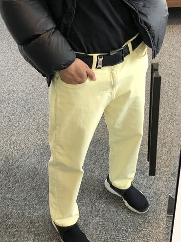 Мужская одежда: Джинсы L (EU 40), XL (EU 42), цвет - Желтый