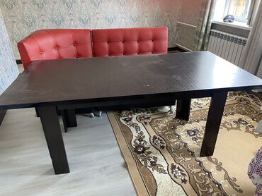 столы и стулья для столовой: Кухонный стол и стул, Б/у, Самовывоз, Платная доставка, цвет - Коричневый
