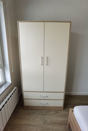 klik klak kreveti cena: Double warderobe, Plywood, color - White, Used