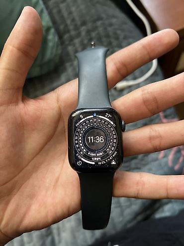 Apple Watch Series 7 45 мм, Midnight/чёрный ремешок. Полностью