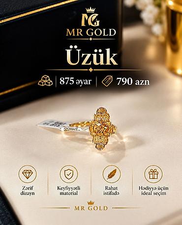 Zərgərlik əşyaları: Dəstə daxildir: Sırğa, Sarı qızıl, 585 Əyar — 2