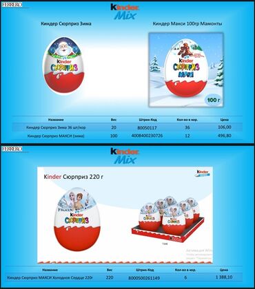 шоколад весовой оптом: Kinder Mix и Kinder Surprise — новогодняя коллекция Ferrero lalafo.kg да шоколад весовой оптом: Kinder Mix и Kinder Surprise — новогодняя коллекция Ferrero