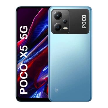 купить игровой компьютер в рассрочку: Poco X5 5G, Колдонулган, 128 ГБ, түсү - Көгүлтүр, 2 SIM