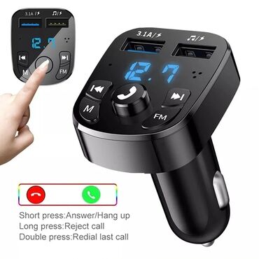 Auto oprema: Bluetooth FM Transmiter, HandsFree, MP3, SD, 3.1A Brzi punjač Opis