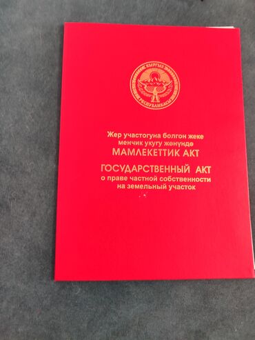 үлүш жер сатылат: 10 соток, Бизнес үчүн, Кызыл китеп