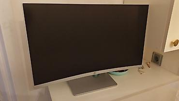 monitor stand: HP geniş ekran monitor - Marka: HP - Ekran: Geniş, nazik çərçivəli — 1