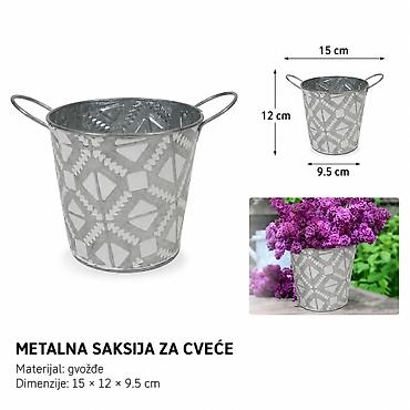 KMT Krpa beli okrugli plastični saksija 502095 Praktična plastična