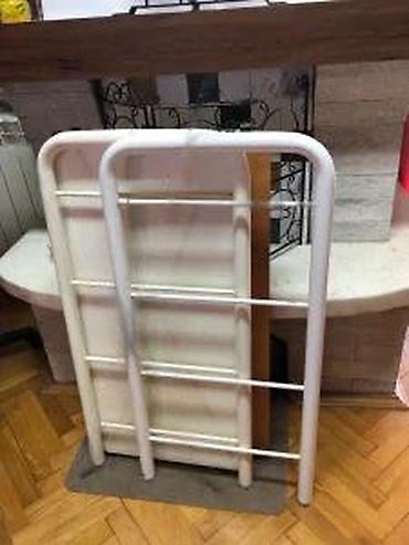 Police: Metalna polica sa tri nivoa - Konstrukcija: cevasti metalni ram bele — 8